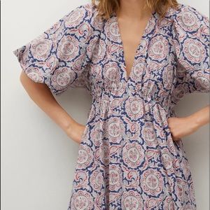 MANGO x CHUFY dress Size small (4) NWOT - red, white and blue